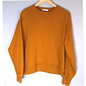 Hanes Originals‎ Crewneck Sweatshirt Rust Orange Long Sleeve Casual Pullover M
